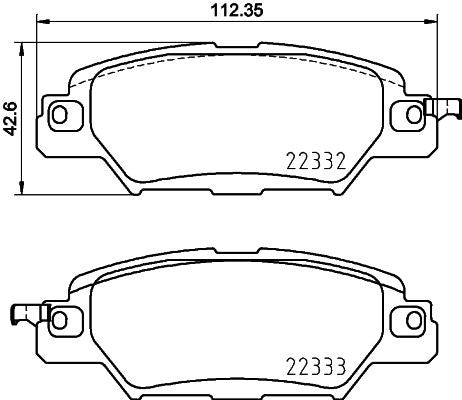 P49053N Rear NAO Series Ceramic Brake Pad Set