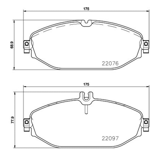 P50124 Front Low-Met Series Low-Metallic Brake Pad Set