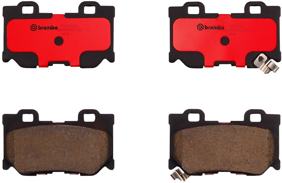 Комплект задних керамических тормозных колодок серии NAO P56095N