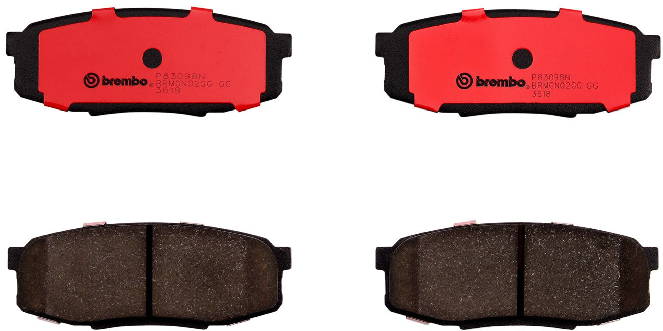 Комплект задних керамических тормозных колодок серии NAO P83098N