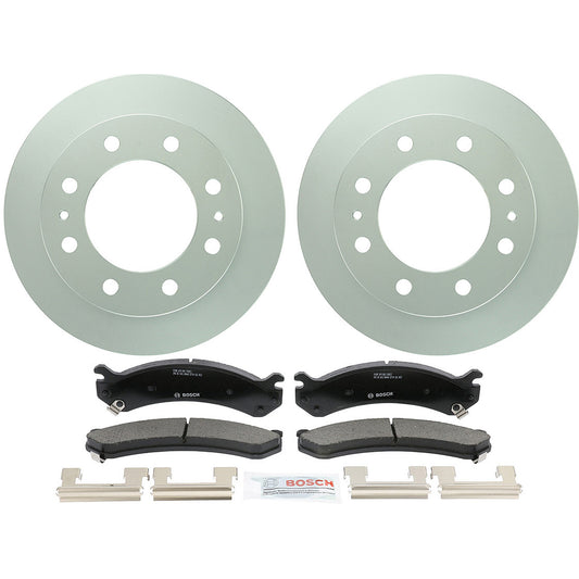 C784250563 Комплект из 2 передних тормозных дисков и колодок, серия QuietCast 325,2 мм, включает в себя (1) комплект тормозных колодок и (2) тормозных диска