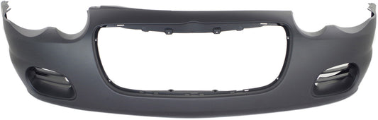 Front Primed Bumper Cover, Convertible, Without Fog Light Holes