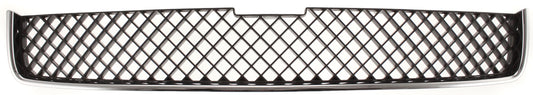 Front, Upper Bumper Grille, Chrome Shell with Textured Gray Insert