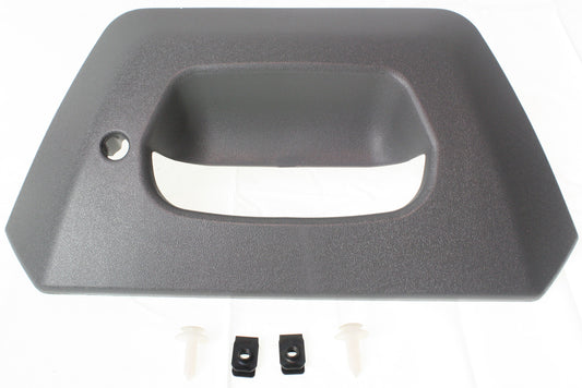 Tailgate Handle Bezel, Textured Gray Plastic Without Camera Hole With Key Hole