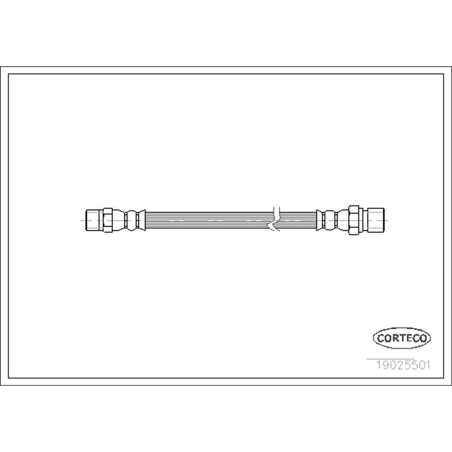 19025501 Передняя тормозная магистраль OE для замены