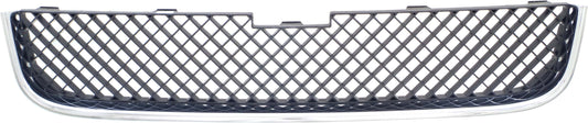 Front, Lower Bumper Grille, Chrome Shell with Textured Gray Insert