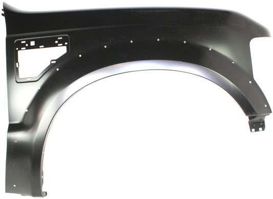 Front, Passenger Side Fender, with Provisions For Emblem and Nameplate Base, For Models with Wheel Opening Molding Holes