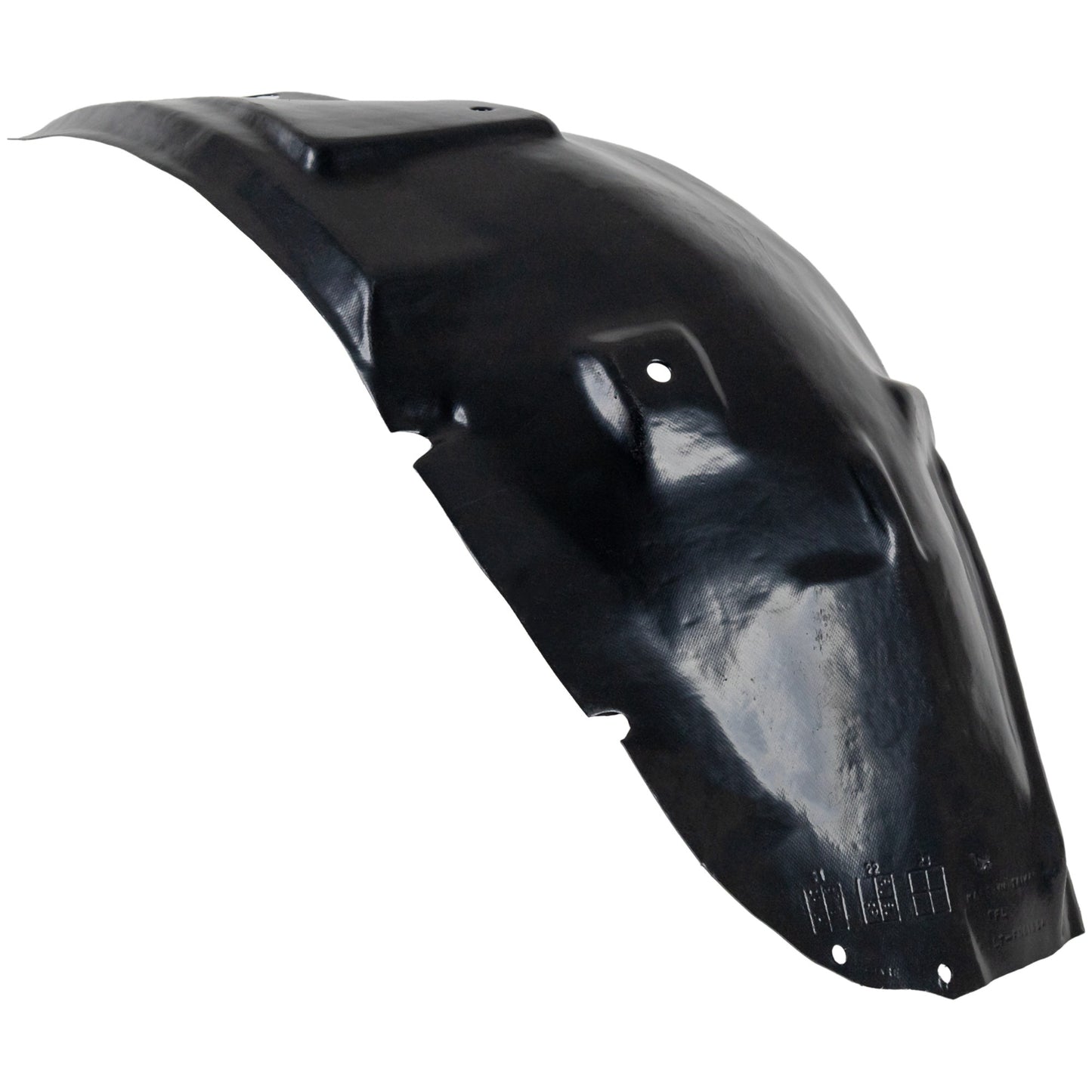 Front, Passenger Side, Front Section Fender Liner, Except GT Model