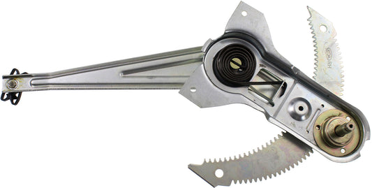 Front, Passenger Side Manual Window Regulator, Hand-Crank Type