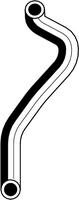 19309 Heater Hose - Black, Rubber, Direct Fit, Sold Individually