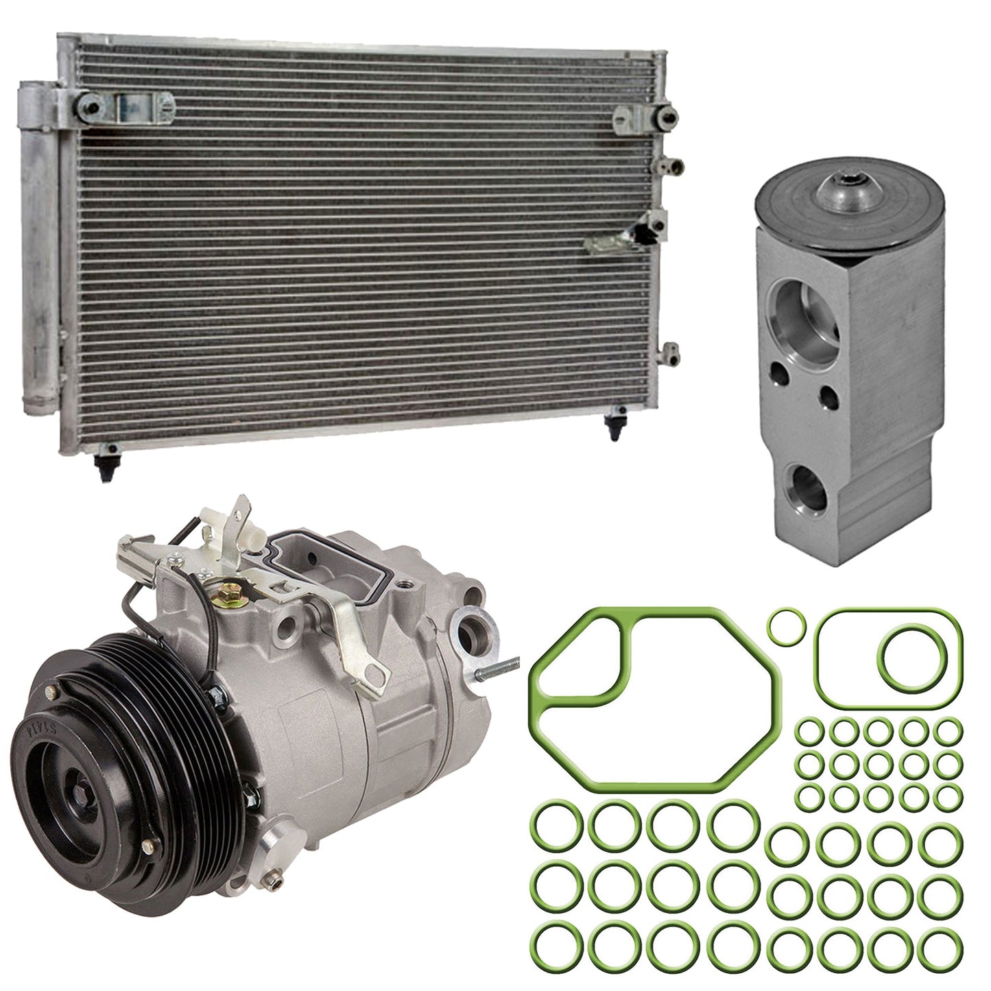 9642452A A/C Compressor, With Clutch, 6-Groove Pulley, 4.3L, 8Cyl