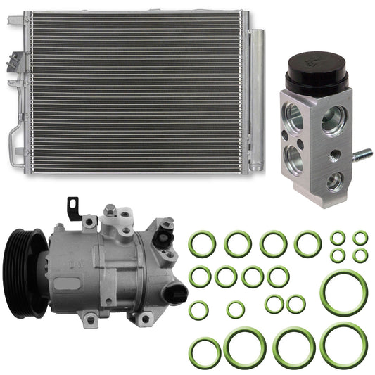 9642513A A/C Compressor, With Clutch, 6-Groove Pulley, 1.6L, 4Cyl