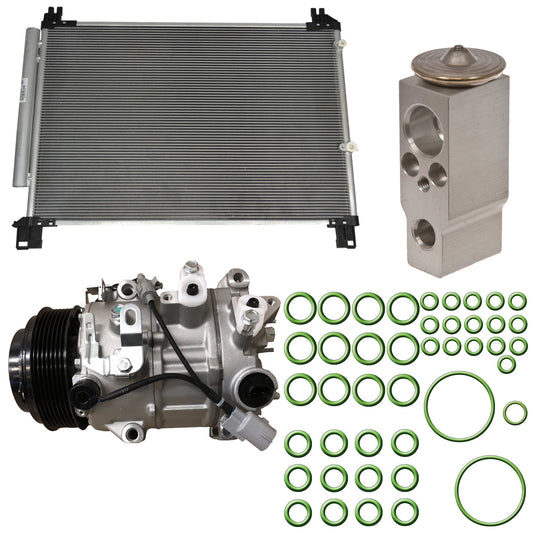 9642522A A/C Compressor, With Clutch, 7-Groove Pulley, 3.5L, 6Cyl