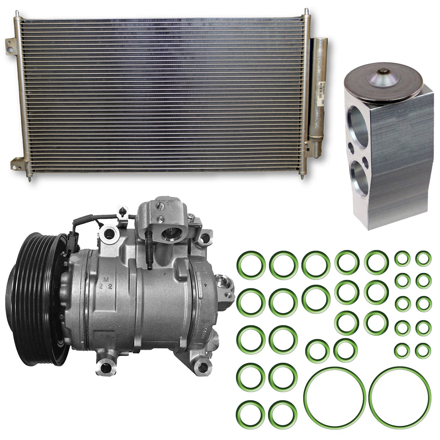 9645562A A/C Compressor, With Clutch, 6-Groove Pulley, 3.5L, 6Cyl