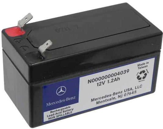Genuine Mercedes Benz Auxiliary Battery 12V 1.2AH - Replaces OE Number 000000-004039