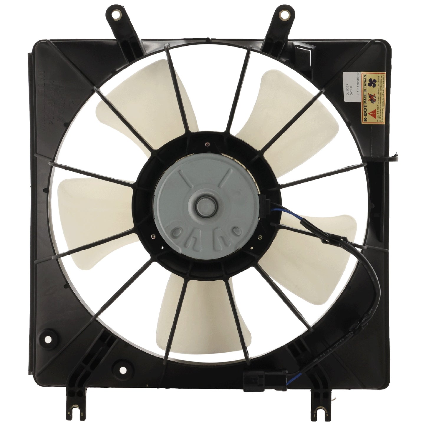 Вентилятор радиатора — лопасть вентилятора со стороны водителя, электродвигатель и кожух, 6-цилиндровый двигатель 3,0 л