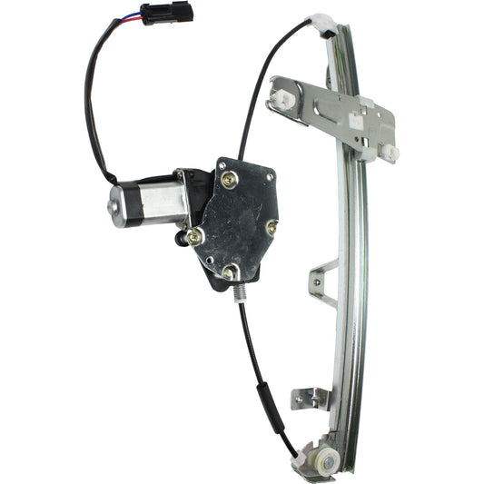Front, Passenger Side Window Regulator, Power, With Plastic Bracket