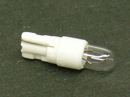 1608 Bulb (12V-1.2W) Clear with White Socket Base for Dashboard Instruments - Replaces OE Number 002-544-02-94