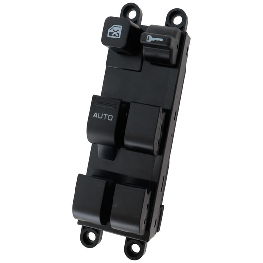 Front, Driver Side Window Switch, Black, 6-Button