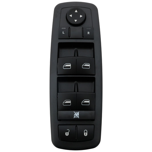 Front, Driver Side Window Switch, Black, 9 Buttons