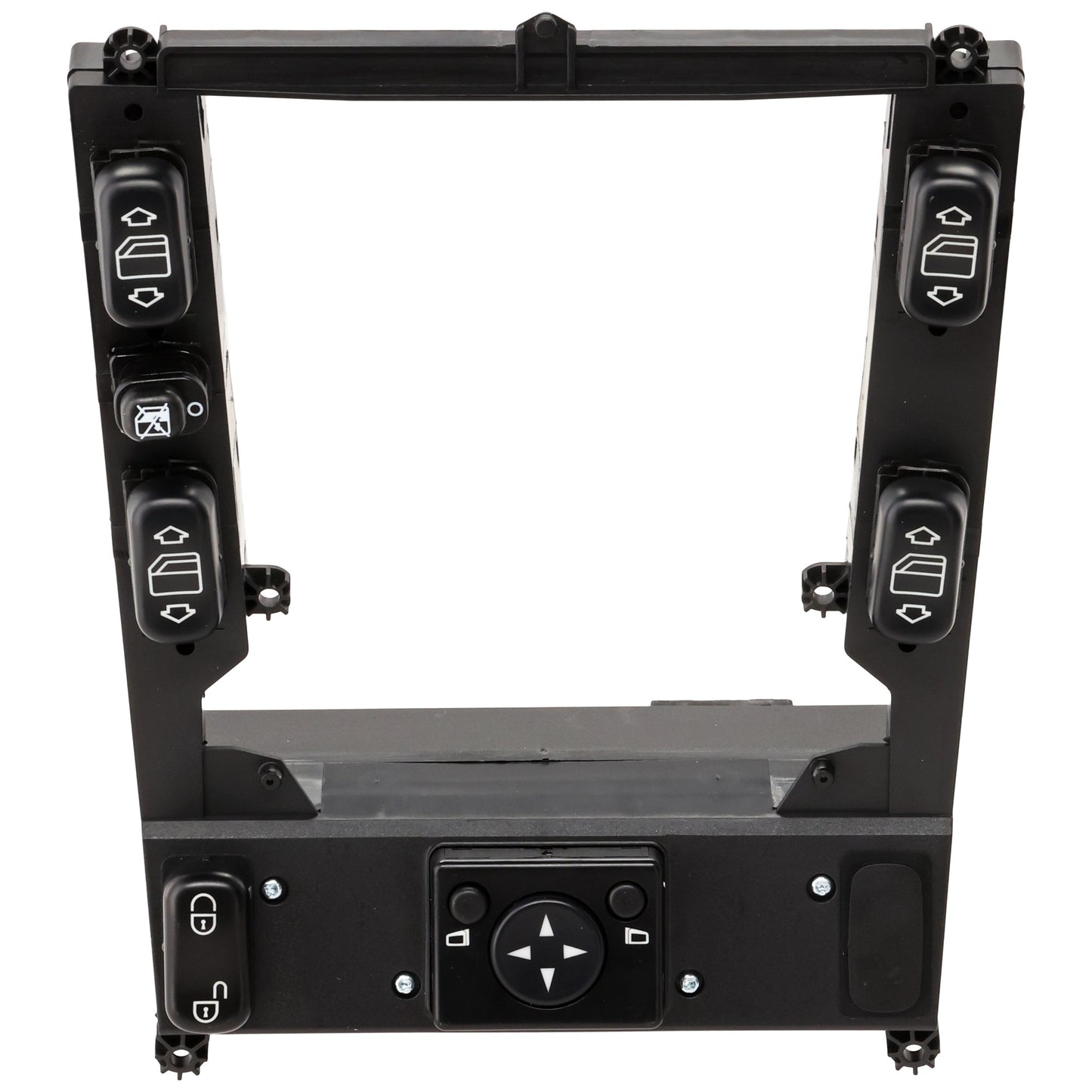Front, Driver or Passenger Side Window Switch, Black, Plastic, Except Parking Assist Warning System, with Oe No. 1638206910