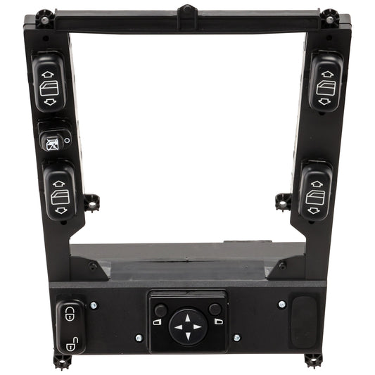Front, Driver or Passenger Side Window Switch, Black, Plastic, Except Parking Assist Warning System, with Oe No. 1638206910