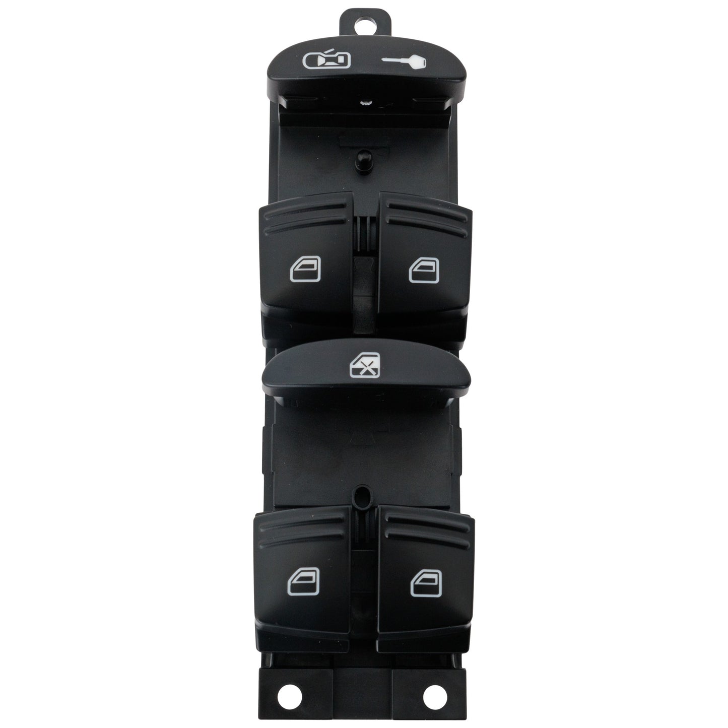 Front, Driver Side Window Switch, Black, 6-button