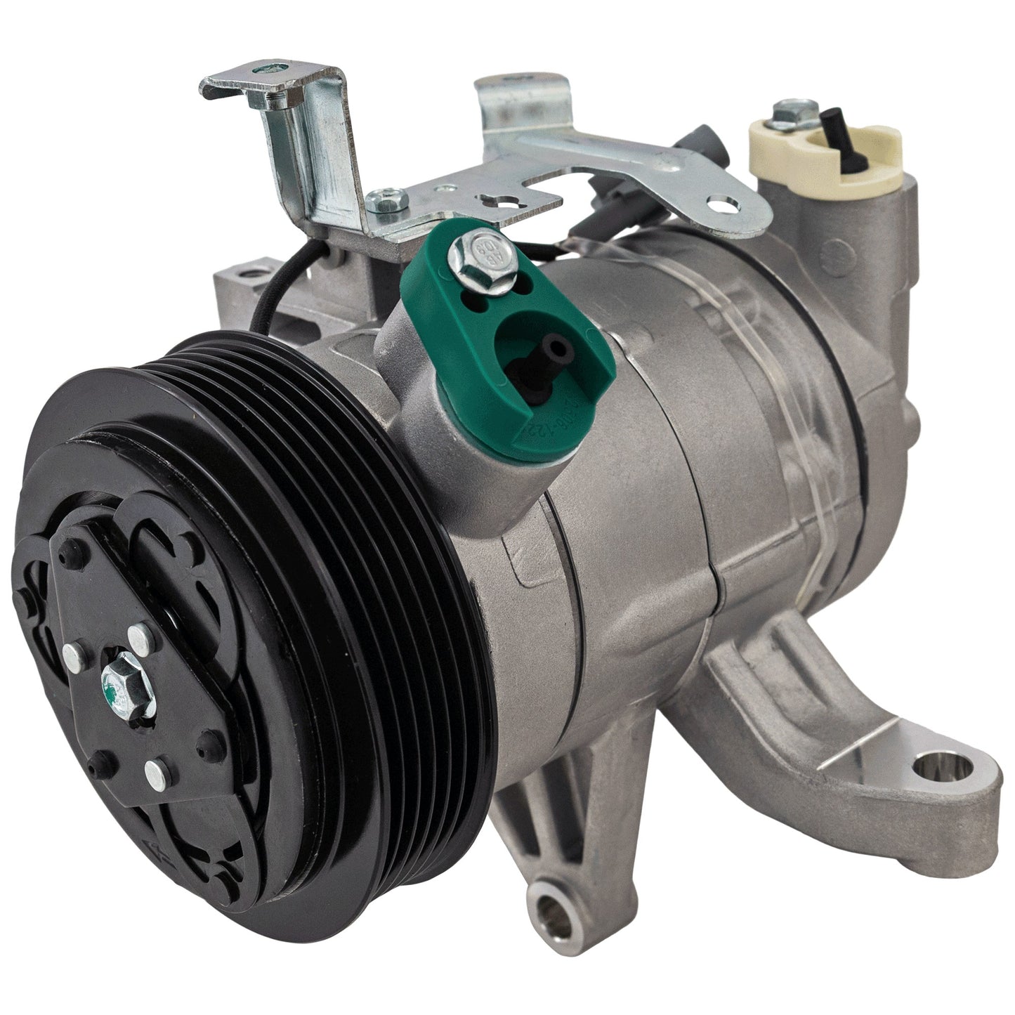 Компрессор кондиционера с муфтой, 6-ручьевым шкивом