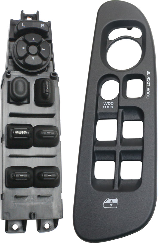 2-Piece Kit Window Switch Black 8 Buttons, Includes (1) Window Switch Bezel and (1) Window Switch