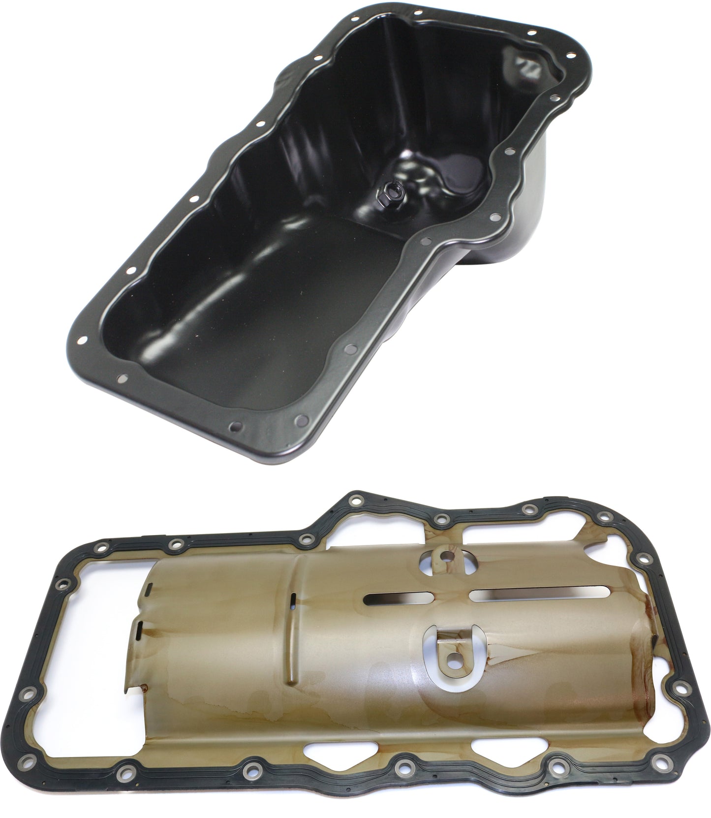 2-Piece Kit Steel Oil Pan, 3.7L, 6Cyl, Includes (1) Oil Pan Gasket and (1) Oil Pan