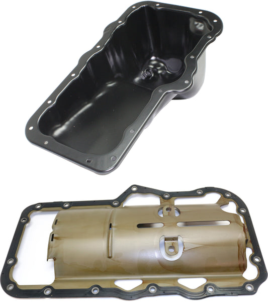 2-Piece Kit Steel Oil Pan, 3.7L, 6Cyl, Includes (1) Oil Pan Gasket and (1) Oil Pan