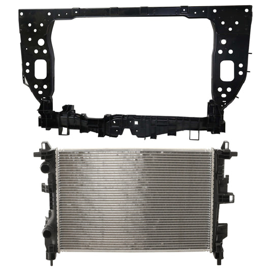 2-Piece Kit Radiator, 2.4L, 4Cyl, Includes (1) Radiator Support and (1) Radiator