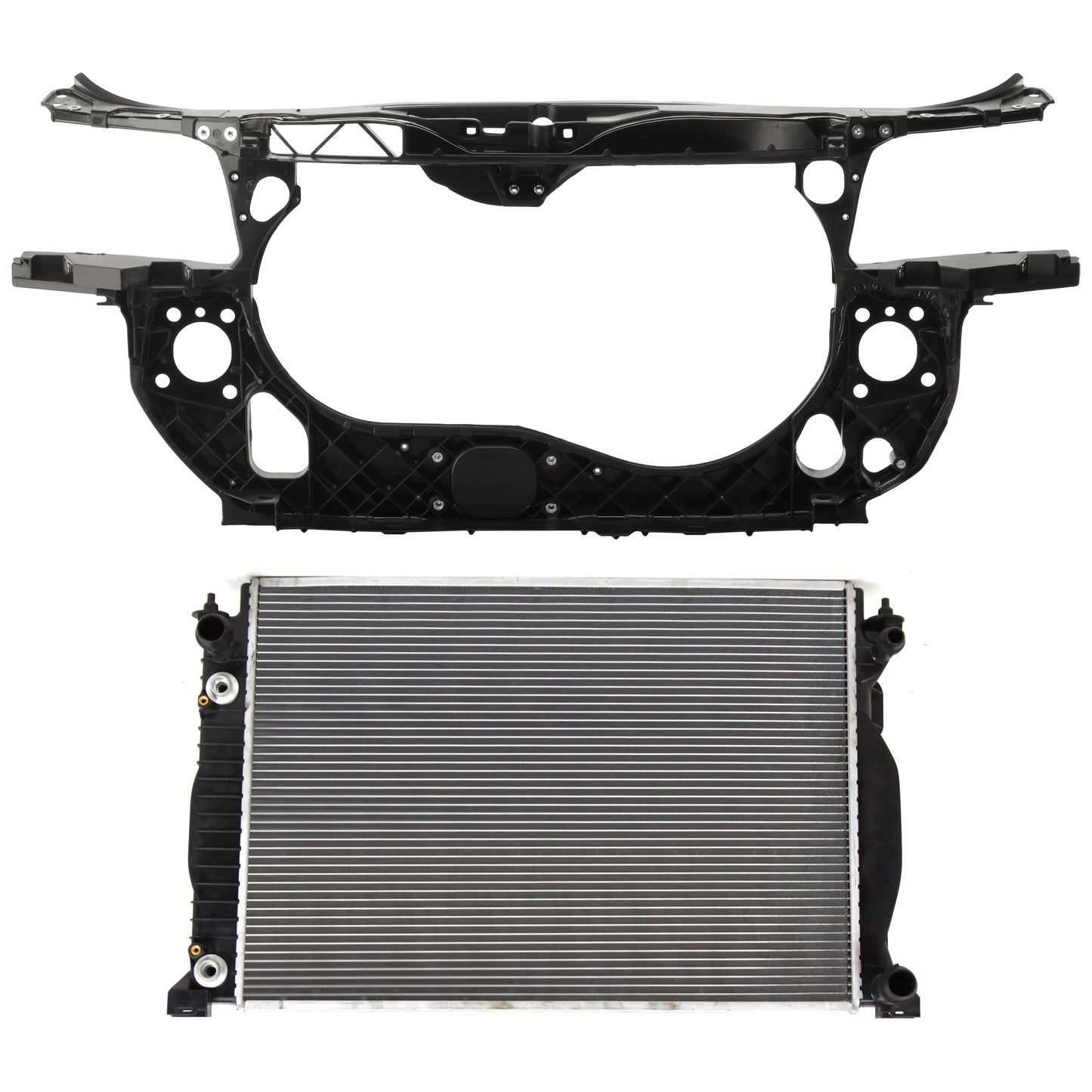 2-Piece Kit Radiator, 1.8L, 4Cyl, Includes (1) Radiator Support and (1) Radiator