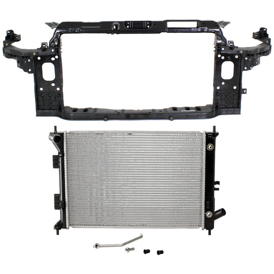 2-Piece Kit Radiator, 1.8L, 4Cyl, Includes (1) Radiator Support and (1) Radiator