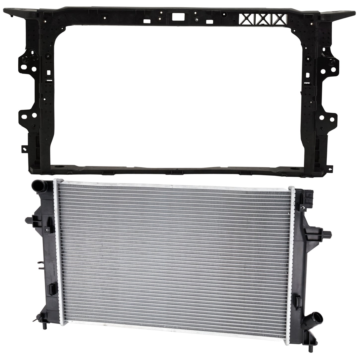 2-Piece Kit Radiator, 2.0L, 4Cyl, Includes (1) Radiator Support and (1) Radiator