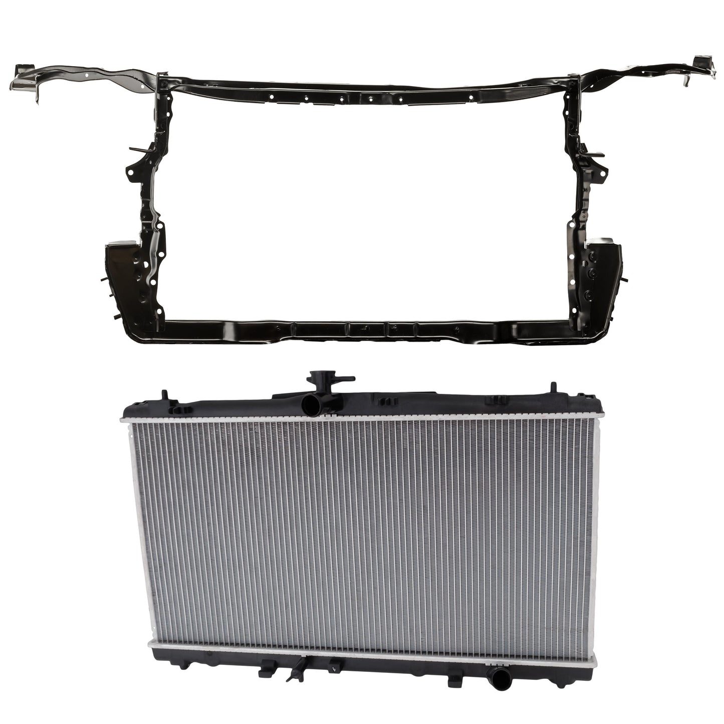 2-Piece Kit Radiator, Includes (1) Radiator Support and (1) Radiator