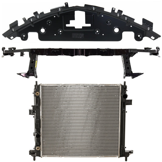 Комплект радиатора из 3 частей, 4 цилиндра, 2,0 л, включает в себя (1) радиатор, (1) опору радиатора и (1) крышку опоры радиатора