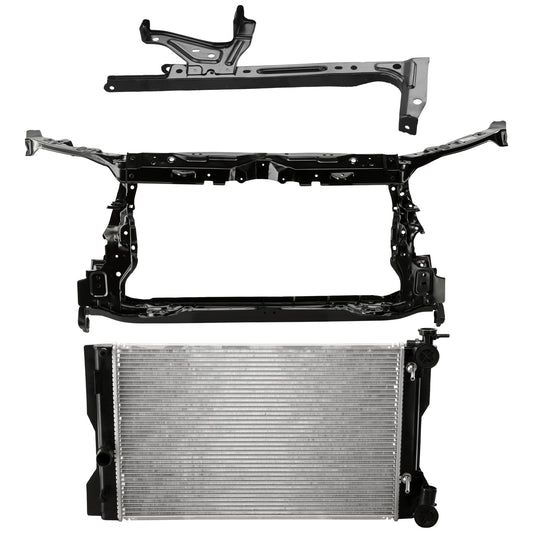 3-Piece Kit Radiator, 4 Cyl 2.0L, includes (2) Radiator Support and (1) Radiator