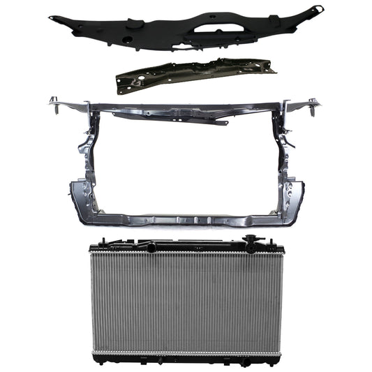 4-Piece Kit Radiator, USA Built Vehicle, 4 Cyl 2.5L, includes (2) Radiator Support, (1) Radiator and (1) Radiator Support Cover