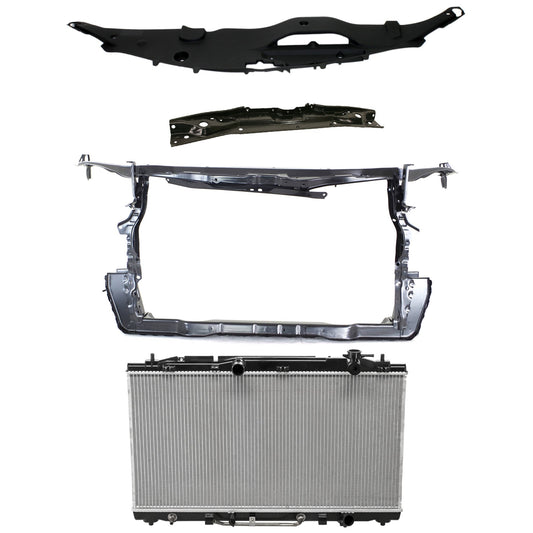 4-Piece Kit Radiator, USA Built Vehicle, 6 Cyl 3.5L, includes (2) Radiator Support, (1) Radiator and (1) Radiator Support Cover