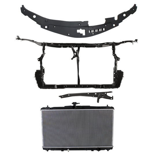 4-Piece Kit Radiator, Hood Lock Support, 6 Cyl 3.5L, includes (2) Radiator Support, (1) Radiator and (1) Radiator Support Cover