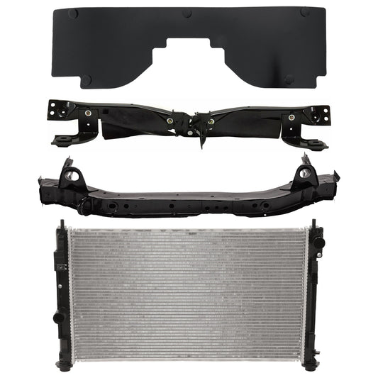4-Piece Kit Radiator, For Models Without Off-Road Package, 4 Cyl 2.4L, includes (2) Radiator Support, (1) Radiator and (1) Radiator Support Cover