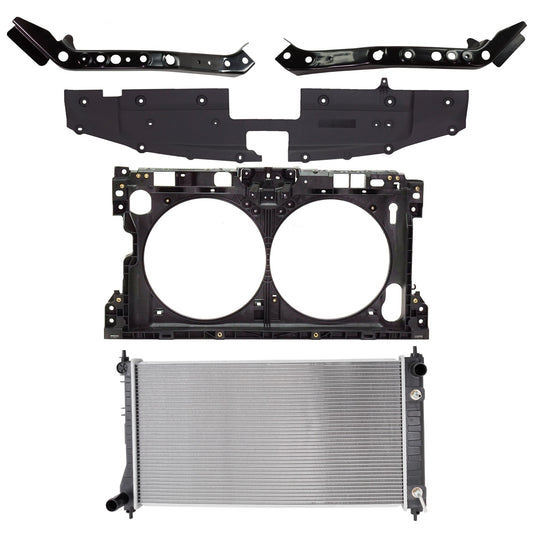 5-Piece Kit Radiator, 4 Cyl 2.5L, includes (3) Radiator Support, (1) Radiator and (1) Radiator Support Cover