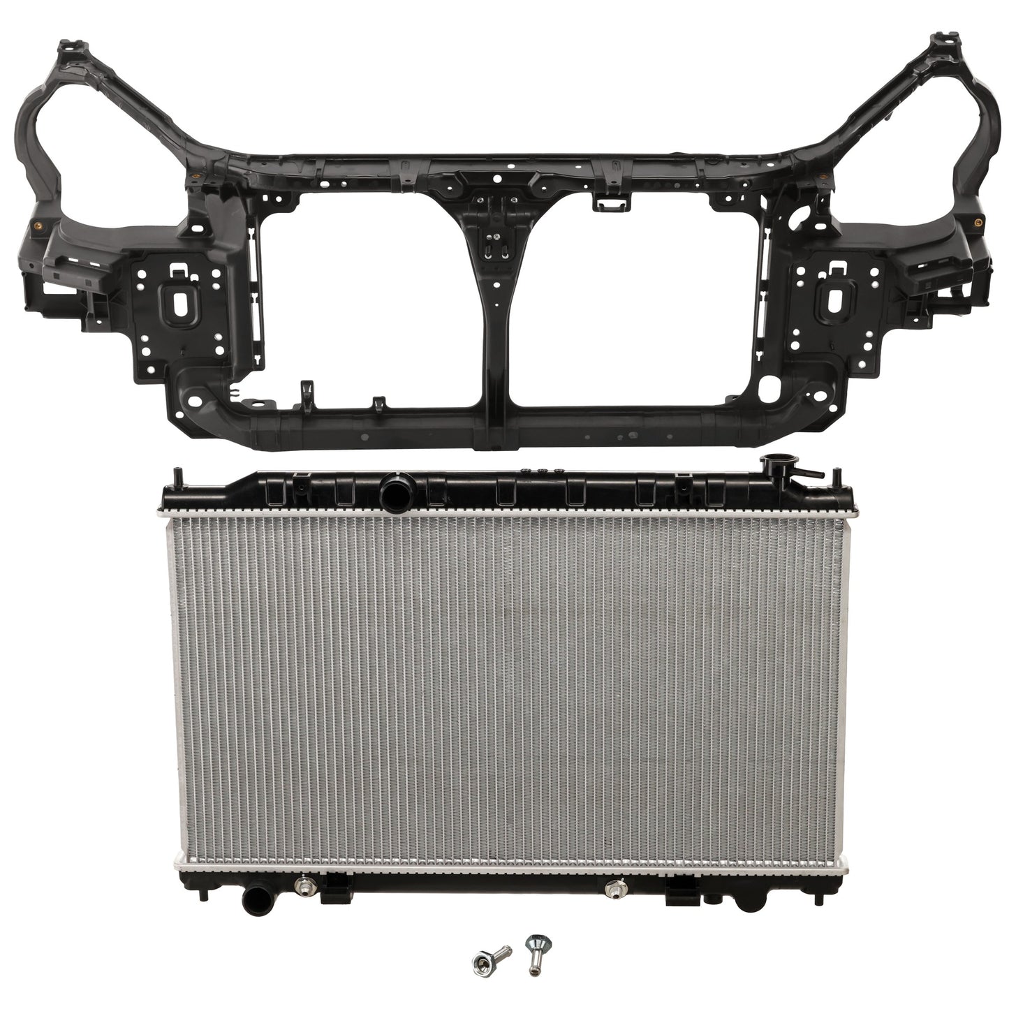 2-Piece Kit Radiator, 2.5L, 4Cyl, Includes (1) Radiator Support and (1) Radiator