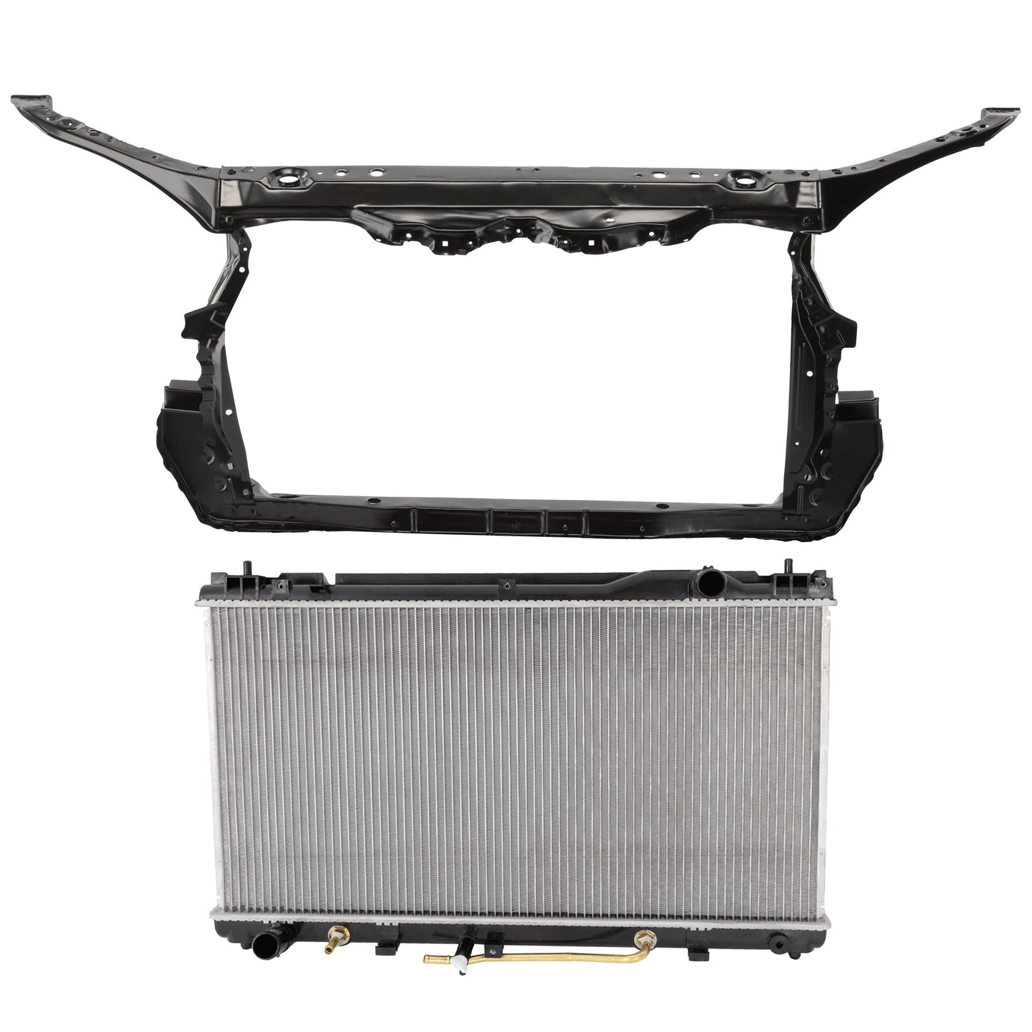 2-Piece Kit Radiator, Includes (1) Radiator Support and (1) Radiator
