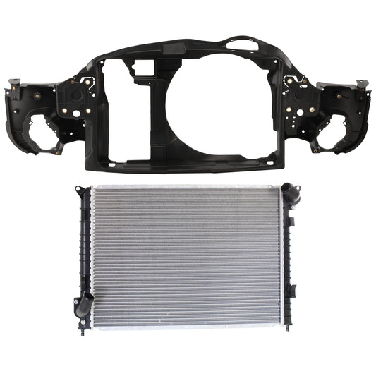 2-Piece Kit Radiator, 1.6L, 4Cyl, Includes (1) Radiator Support and (1) Radiator