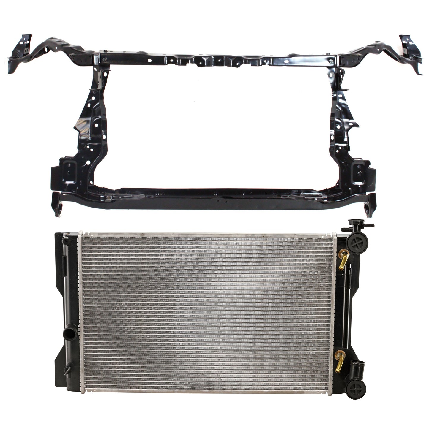 2-Piece Kit Radiator, 2.4L, 4Cyl, Includes (1) Radiator Support and (1) Radiator