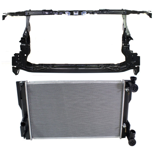 2-Piece Kit Radiator, 1.8L, 4Cyl, Includes (1) Radiator Support and (1) Radiator