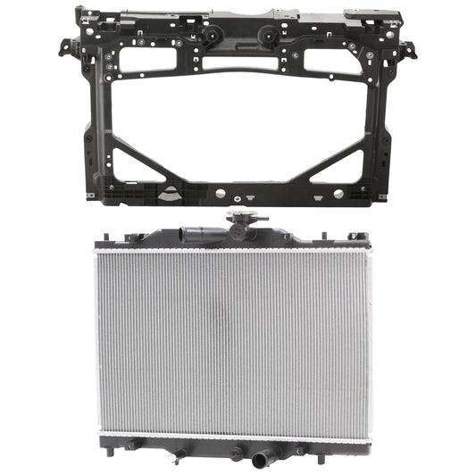 2-Piece Kit Radiator, 2.0L, 4Cyl Includes (1) Radiator and (1) Radiator Support