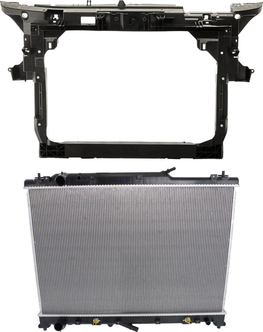 2-Piece Kit Radiator, Includes (1) Radiator Support and (1) Radiator
